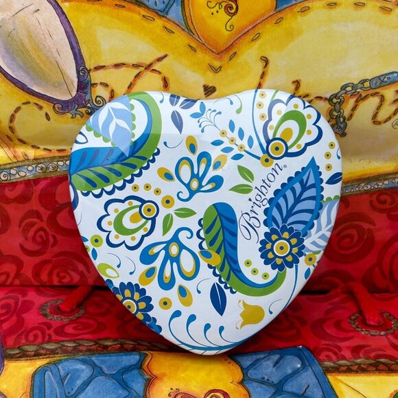 4 Set Multicolor & Size Brighton Heart-Shaped Decorative Tin Collection & Bag - Picture 5 of 16